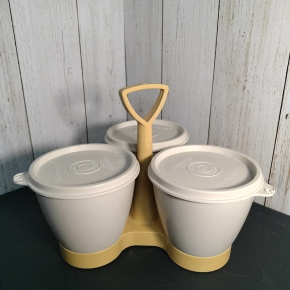 Tupperware Condimate Caddy Set #757, 758, 759, 733 vintage pre-owned Tupper (C1) - Picture 1 of 10